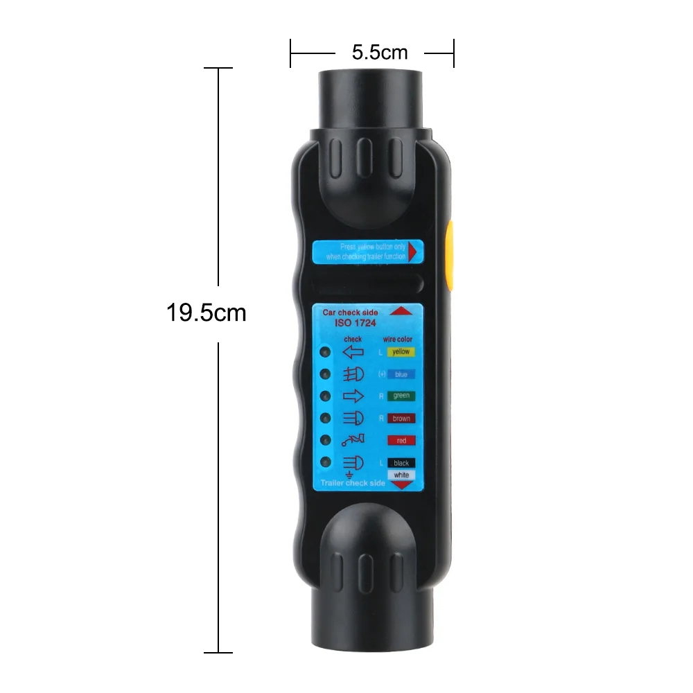 

LEEPEE Car Towing Light Tester Caravan Towing Tow Bar Light Wiring Tester Plug Socket Diagnostic Tools 7 Pin 12V Trailer Tester