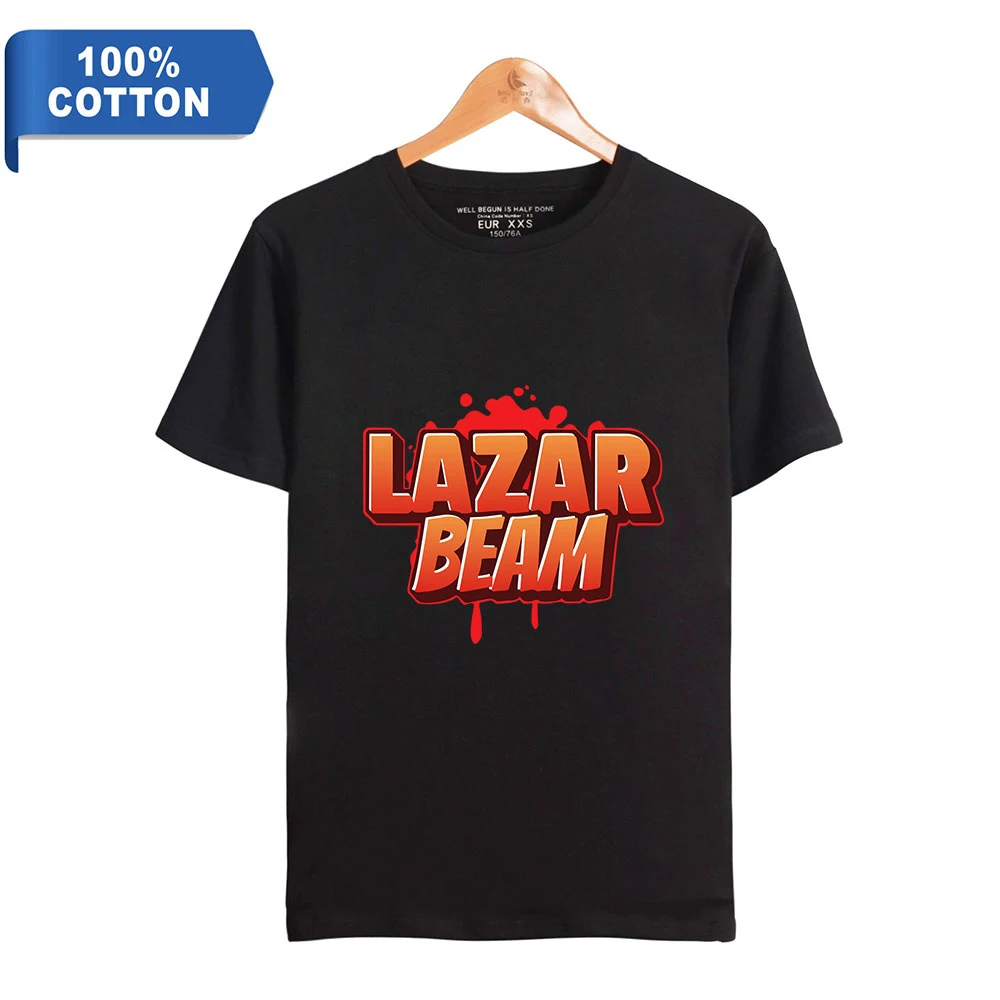 

LazarBeam 100% Cotton T-shirt Men Summer Short Sleeve T shirt Hot Sale Casual Streetwear Tops