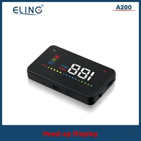 eling obd2 hud 3 5 inches for car light sensor voltage water temperature fatigue driving alarm rpm speed