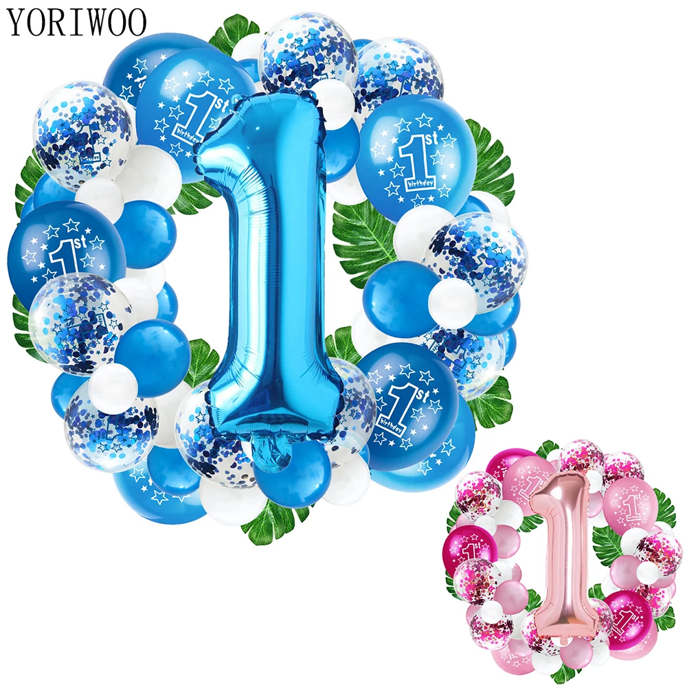 Воздушные шары YORIWOO из фольги 64 шт. воздушные для 1-летнего детского праздника