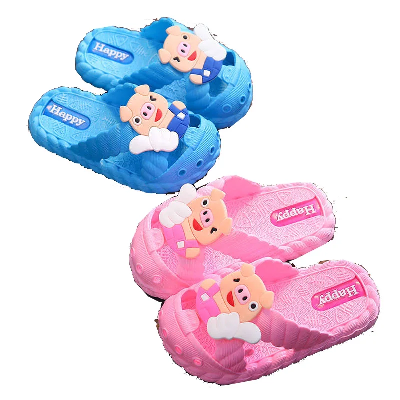 

Koovan Children's Slippers 1-7 Year Old Children Slippers Summer Cool Piggy Girl Boy Baby Bathroom Home Anti-skid Slippers Kids