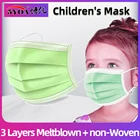 1-500 шт., детские маски для лица из нетканого материала