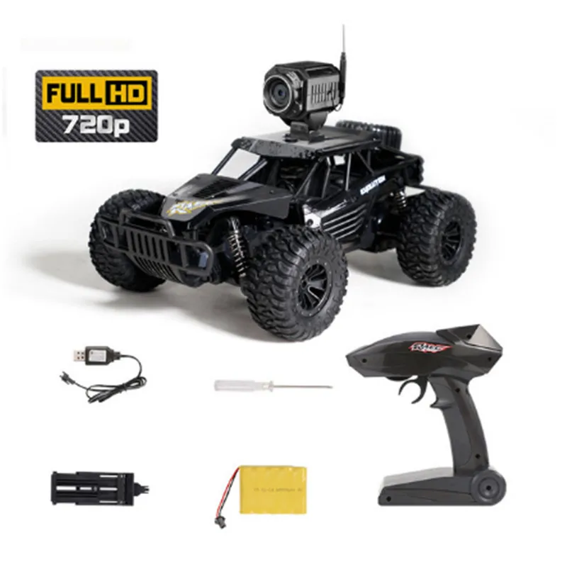 black 720 P camera Радиоуправляемая Автомобильная камера для внедорожника 2,4G WiFi FPV 720P HD 1:18 радиоуправляемые Машинки с дистанционным управлением - Цвет: black 720 P camera