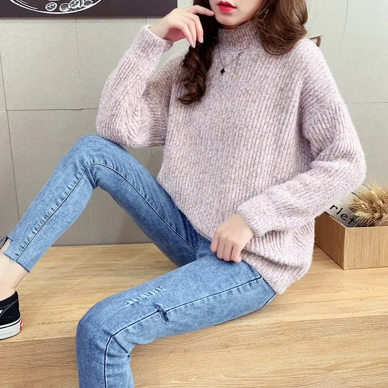 Норковый бархатный свитер с высоким воротом женский осенне-зимний 2020 новый