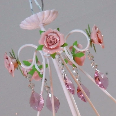 Свадебная железная люстра с розовыми розами садовый светильник для ресторана