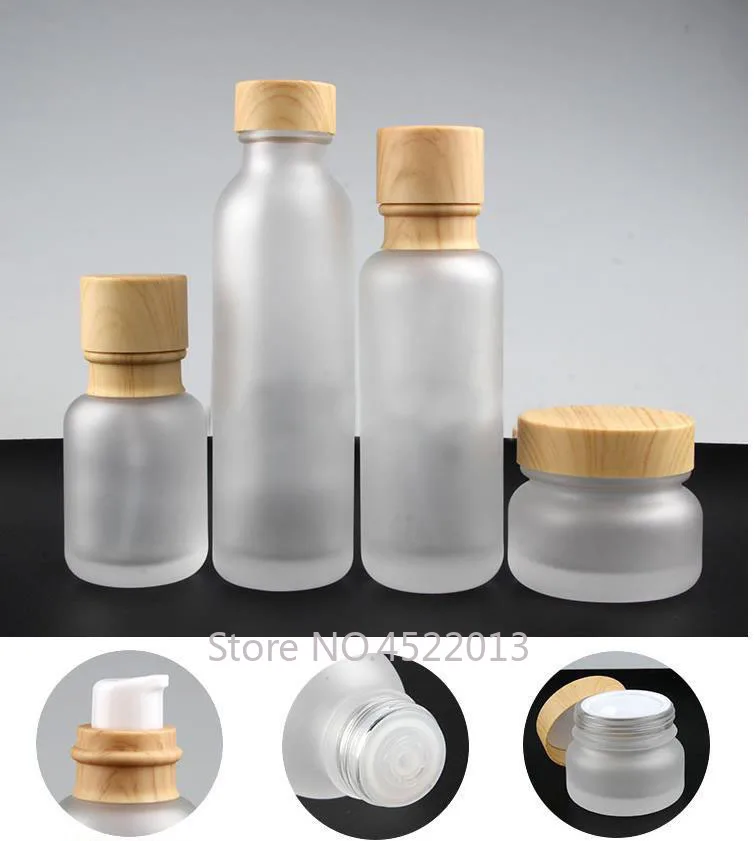 

8pcs/Lot 50G Empty Glass Cosmetic Skincare Cream Container, Cream Jar, 150ml Cosmetic Toner Package,110ml50ml Lotion Pump Bottle