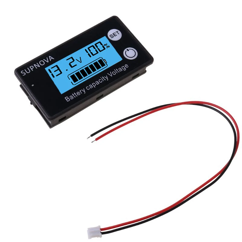 Battery Capacity Indicator tester DC 8V-100V Lead Acid Lithium LiFePO4 Car Motorcycle Voltmeter Voltage Gauge 12V 24V 48V 72V |