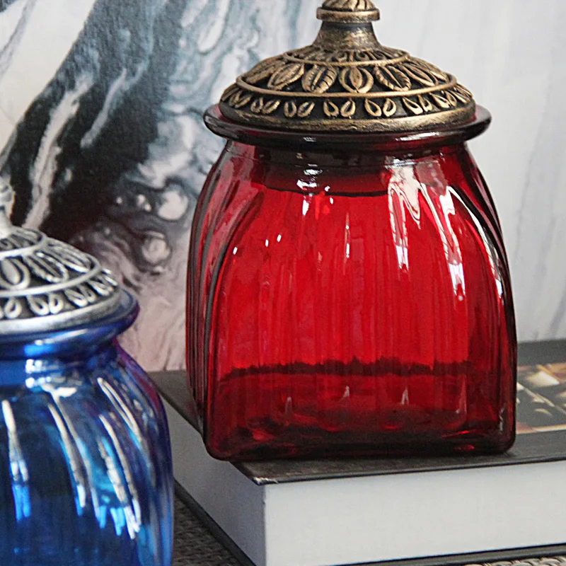 Европейский стеклянный резервуар для хранения в стиле барокко сахарница чайная