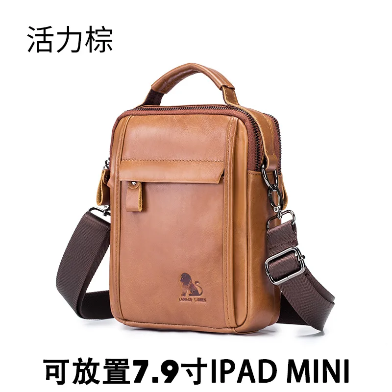 

Old Lion Men's Leather Shoulder Bag Fashion Travel Bag Messenger Bag Retro Style Suede Leather Briefcase Popular Men's Bag