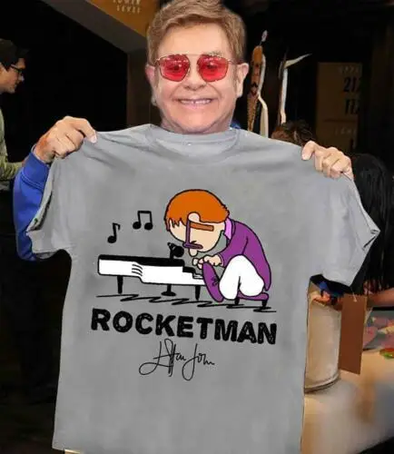 Футболка для мужчин Rocketman Signature Мужская футболка темно Хизер хлопок S 6Xl уличная