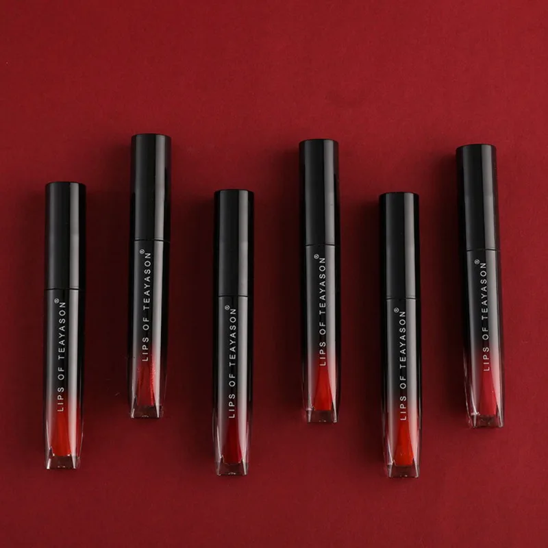 Бархатная матовая розовая Золотая глазурь для губ жидкий блеск стойкий