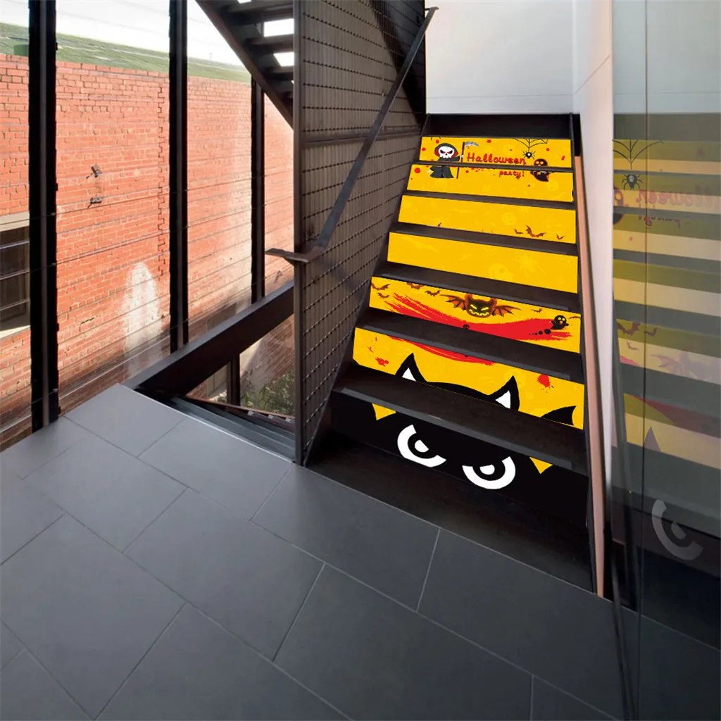 Хэллоуин 3D наклейка ворона надгробная для лестницы Водонепроницаемая Настенная