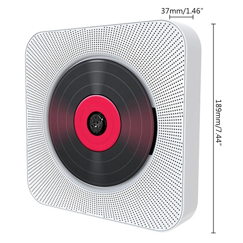 

Bluetooth Player Portable Wall Mountable Music Player Home Audio Player With Remote Control FM Radio Headphone Jack AUX