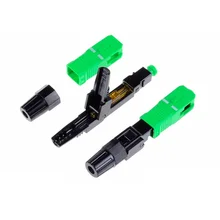 50PCS SC APC fFiber Optic SC APC Single-mode Fast Connector SC APC FTTH Fiber Optic Quick Connector