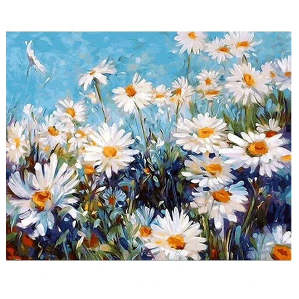 

DIY Daisy Flowers Diamond Painting Daisy Diamond Embroidery Daisy Flowers Cross Stitch fantasy flower fulll round Home Decor
