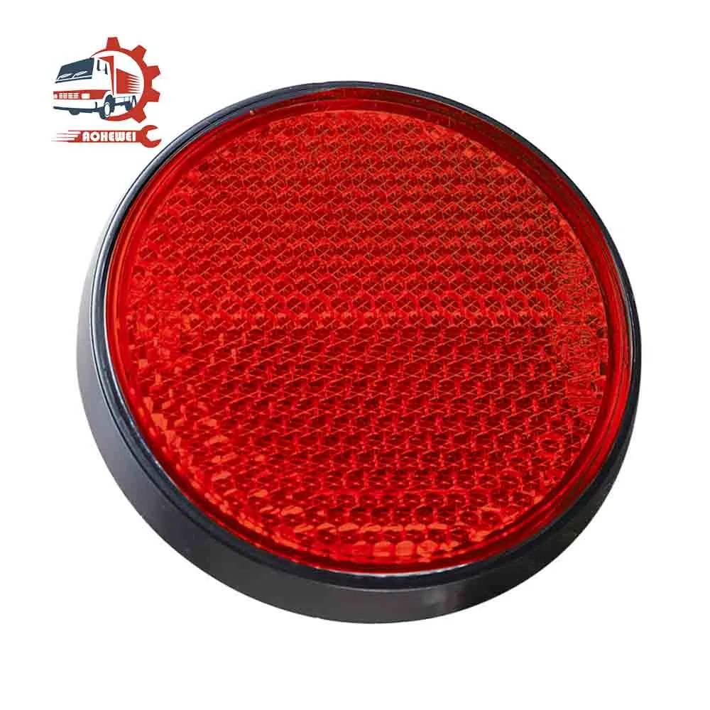 

AOHEWEI Trailer Self Adhesive Reflector Strips Round Safety Mark Rear Refective Positions for Truck Motorbycle Boat Caravan