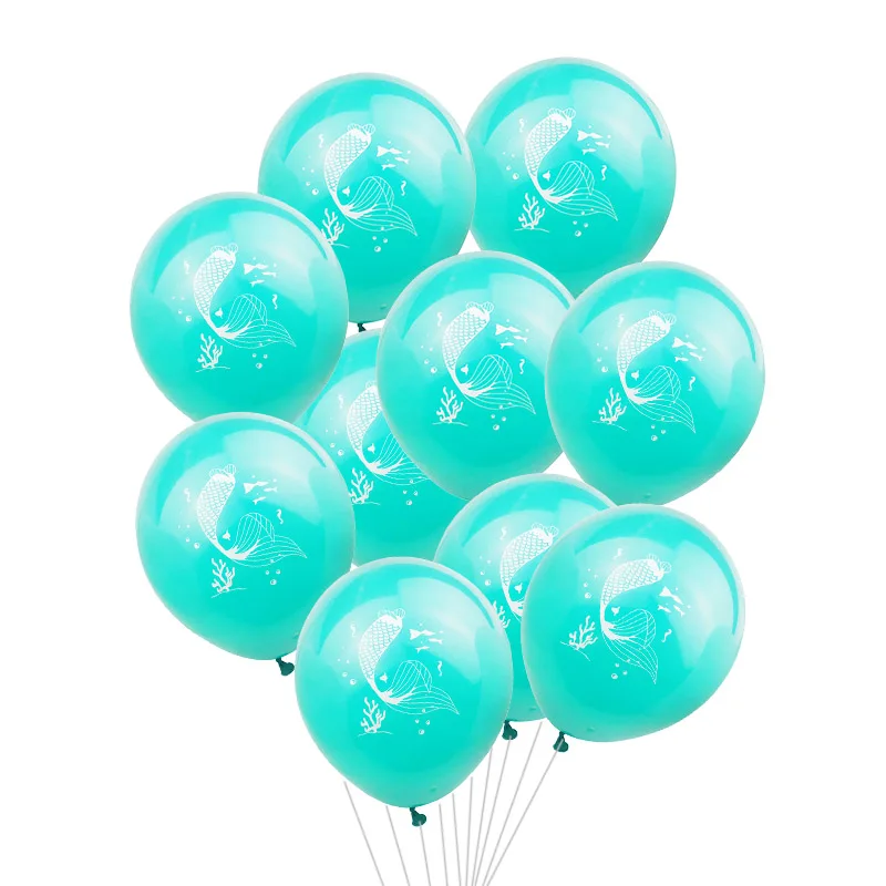 10pcs Mermaid Balloons Multicolor Confetti Balloon latex 12inch Wedding Ballons Birthday Party Decoration Baby shower Supplies