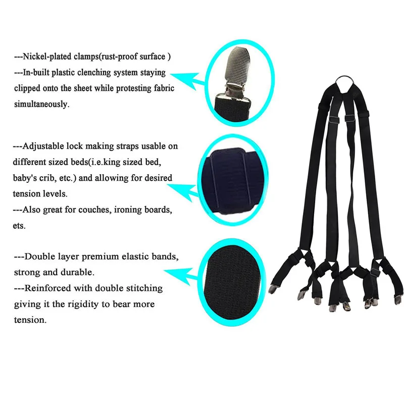 1 комплект регулируемый держатель для матраса и простыни|Простыня| |