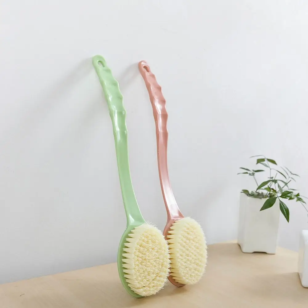 

1pc Long Handle Bath Brush Soft Skin Massager Shower Scrubber Body Cleaning Brush Exfoliation Bathroom Accessories