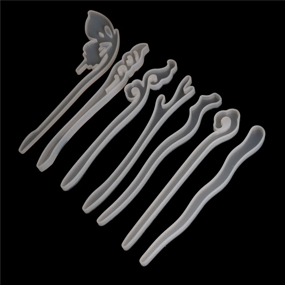 Прозрачный Шпилька Силиконы Специальные Mold для Смола Real Flower DIY волос