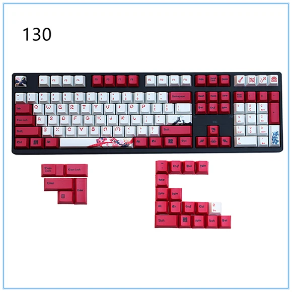 130 keys Карп keycap 108/130 клавиш PBT Вишневый профиль краситель-сублимированный MX Переключатель для механической клавиатуры keycap только keycap - Цвет: 130 keys
