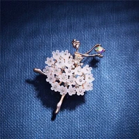 ballet gift girl women pin bridal corsage brooch wedding party jewelry crystal