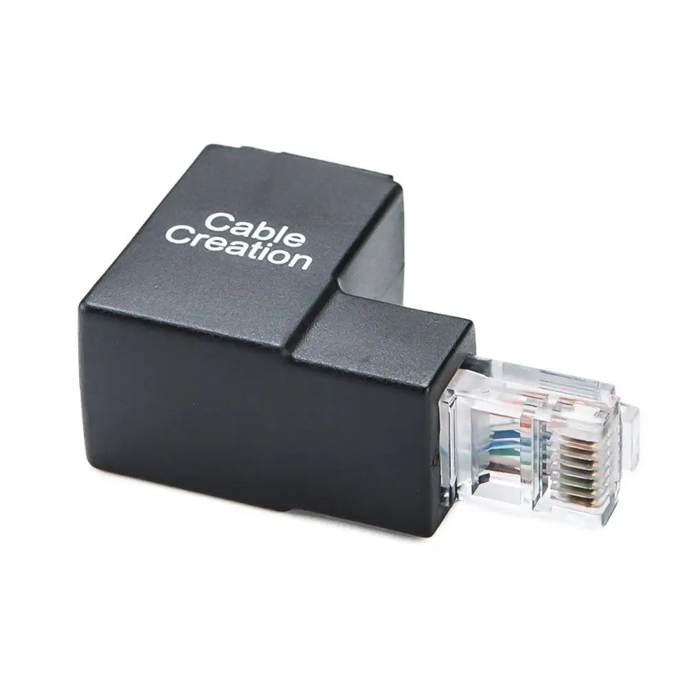 Ethernet адаптер 90 градусов и 270 RJ45/8P8C мама к папа Cat5e/Cat6 Up Угол | Компьютеры офис