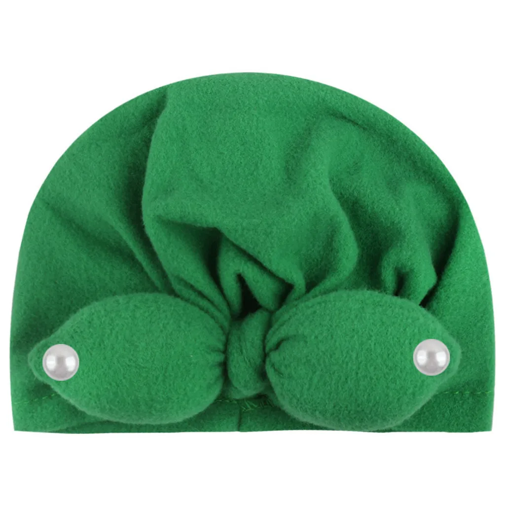 Однотонная шапка с галстуком-бабочкой для новорожденных мальчиков и девочек