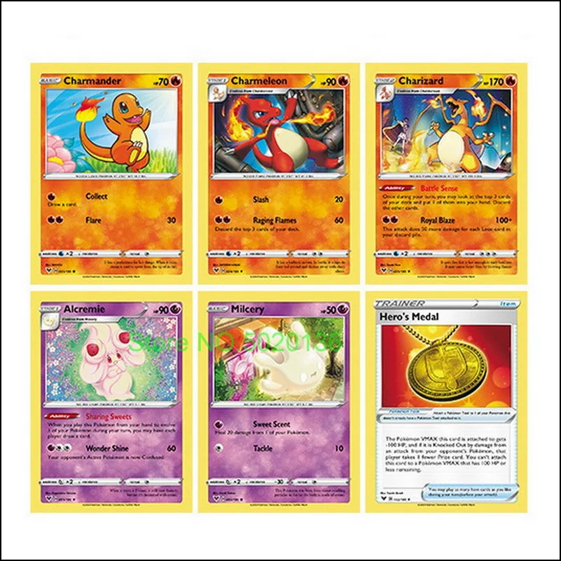 324 шт./коркор. карты Pokemones яркое напряжение Выберите свой Holo Редкие торговые все