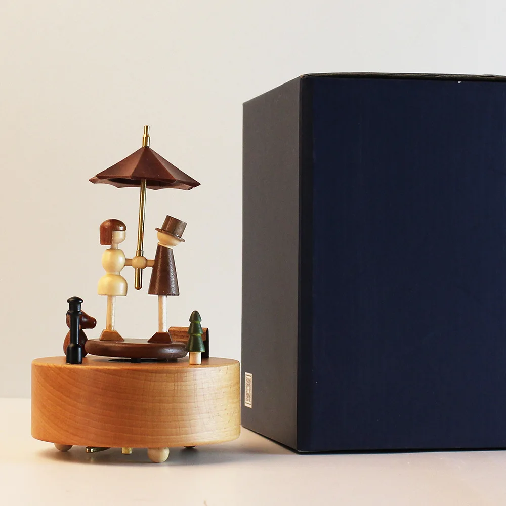 Восхитительная деревянная музыкальная шкатулка ручной работы для влюбленных