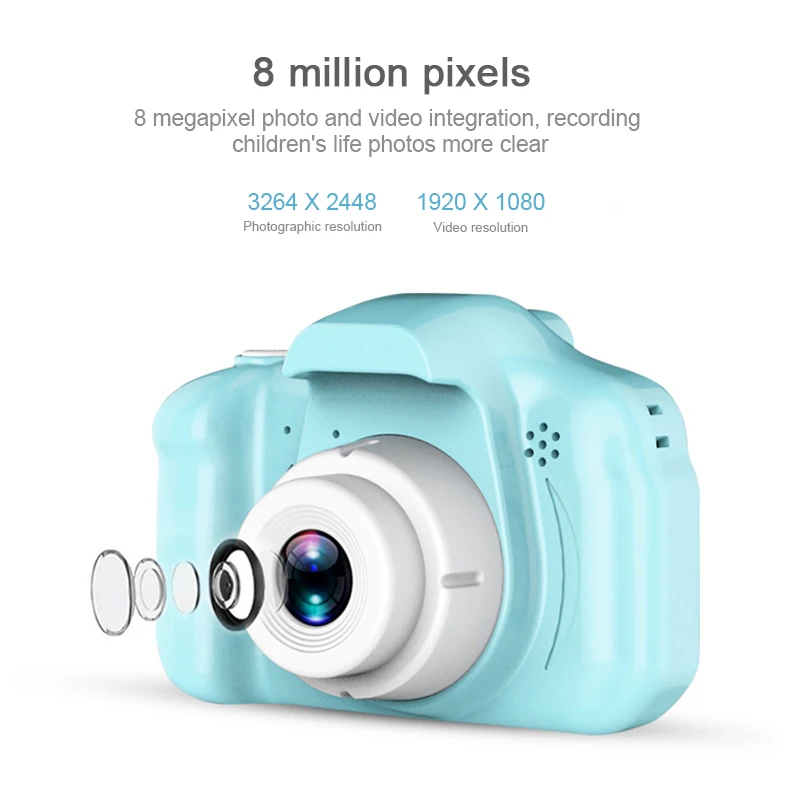 Portable Mini Digital Camera Toys For Kids 2 Inch HD Screen Chargable Photography Cute Baby Child Birthday Gift Video Recorder |