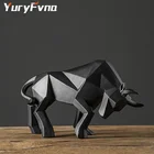 Статуя быка из смолы YuryFvna Bison скульптура украшение абстрактная статуэтка животного комната стол украшение дома подарок
