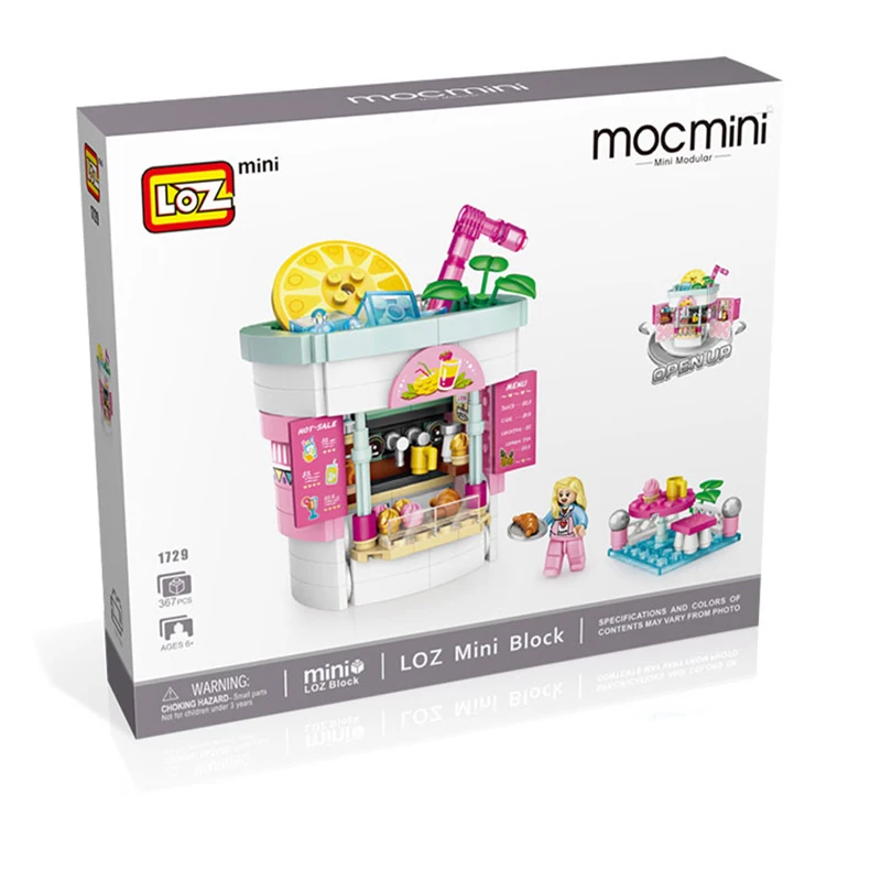 New LOZ Mini Blocks Amusement Park Drinks Shop Burger Model Kid Gift Plastic Building Toys Children | Игрушки и хобби