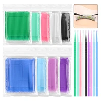 100pcs disposable eyelash mascara swab micro brushes eyelash extension individual lash removing applicator wands makeup tool kit