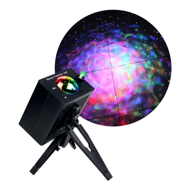 

Светодиодный проектор N1HF, ночник океанской волны, лампа-небула, музыкальный проигрыватель с дистанционным управлением, меняющий цвет