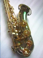 2021hot sale real pictures brand tenor saxophone nickel silver plated gold key brass musical instruments with reed cases free