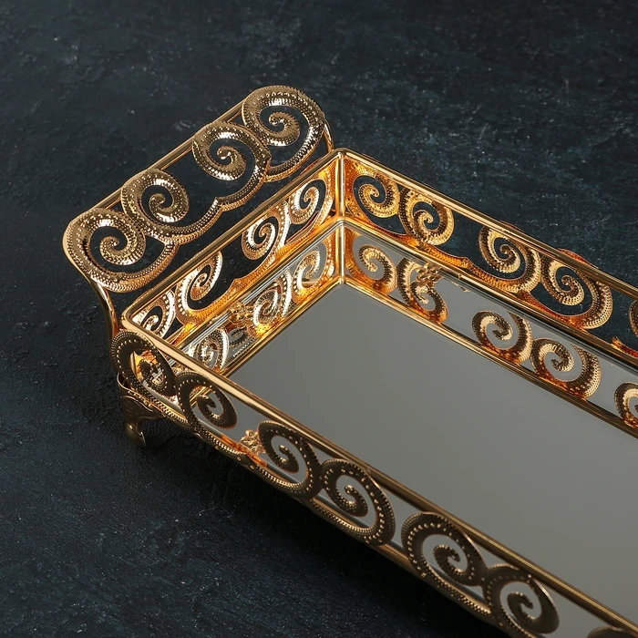 Mirror tray 42 × 15 11 cm Tea trays ceremony board Ware Kitchen dining room and bar Home Garden supplies goods For Teaware | Дом и сад