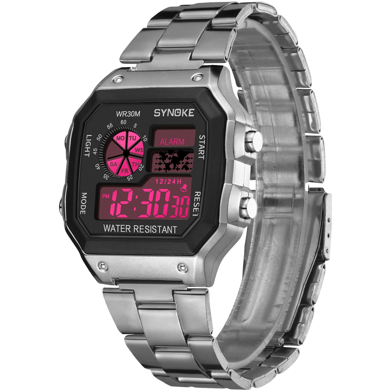 Mens Watches Luminous Lightweight Watch Square Dial Life Waterproof Digital Led Watch Men Business Sport Watches Male Clock 2021