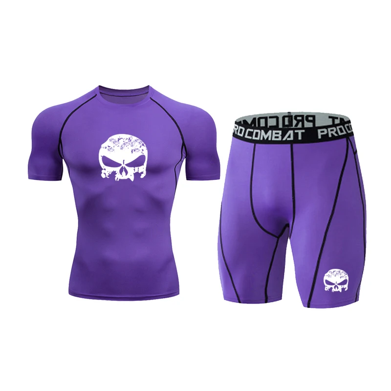 

Mens Sportswear Compression Suits Breathable Gyms Clothes Man Sports Joggers Training Gym Fitness Tracksuit Running Sets Mens