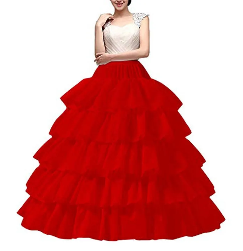 Женский кринолиновый подъюбник 4-ободковая юбка пятислойное бальное платье с