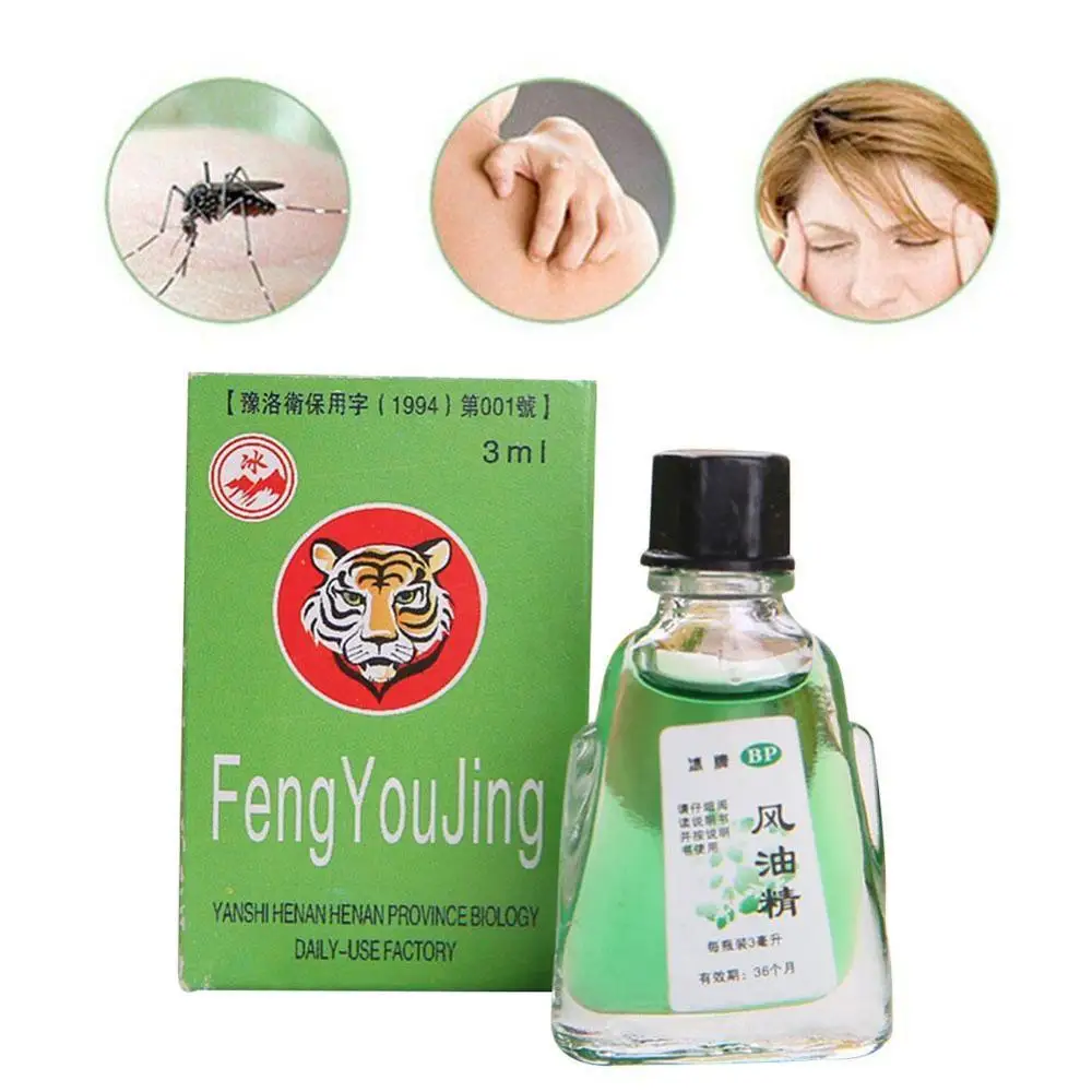 

Balm Refreshing Oil 3ml For Headache Dizziness Medicated essential Pain balm Oil Abdominal Fengyoujing Rheumatism Pain W4M1