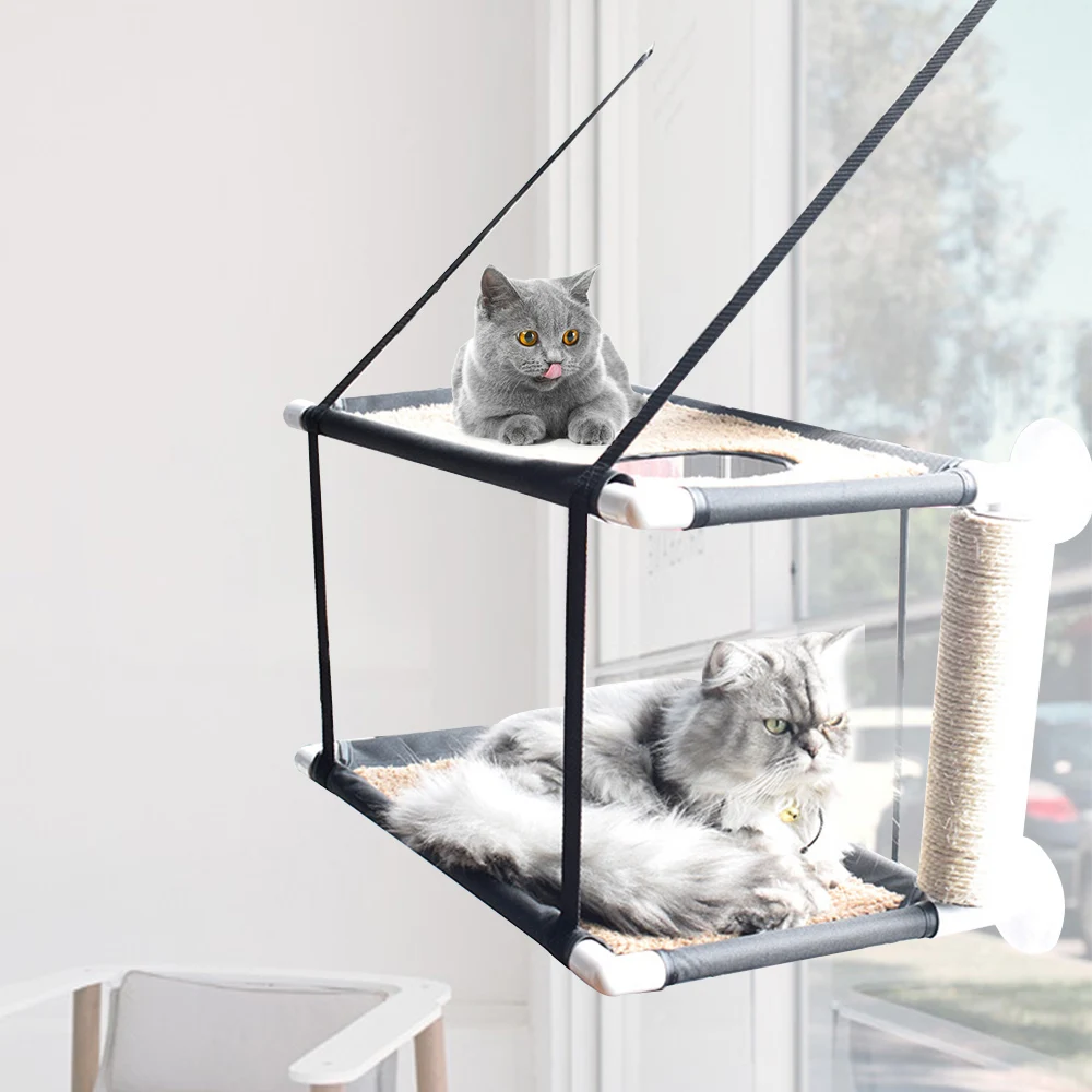 

Подвесной гамак для кошек на балконе, водонепроницаемый тканевый матрас для домашних животных, 20 кг, однослойный, двойной