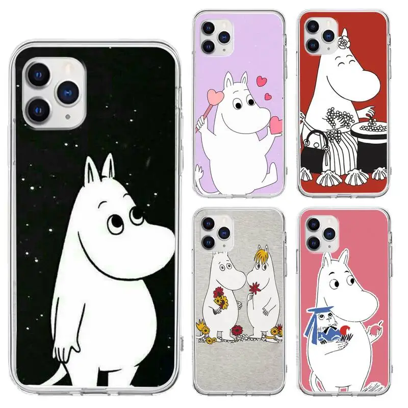 

Moomintroll Cartoon Cute moomines Phone Case for iphone 6s 7 8plus xr xs max 11 12 pro max mini funds clear