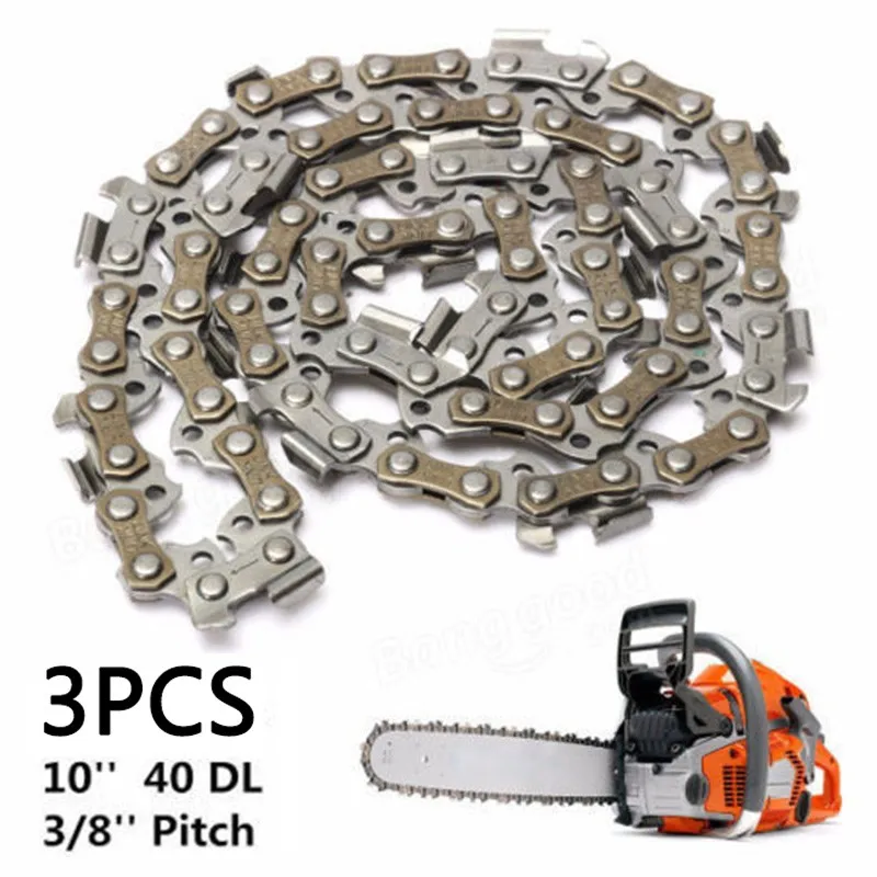 

1/3PCS 10 Inch 40 DL 3/8 Pitch 0.050 Gauge Chainsaw Saw Chain Blade Wood Cutting Chainsaw Parts Chainsaw Saw Mill Chain