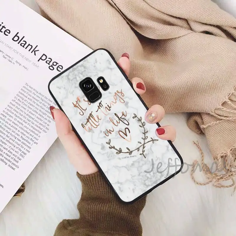 

Marble Rose flower Phone Case For Samsung S6 S7 edge S8 S9 S10 e plus A10 A50 A70 note8 J7 2017
