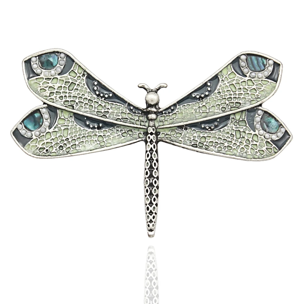Кулон в стиле АР деко ручной работы с эмалью и крыльями Селтика|Ожерелья