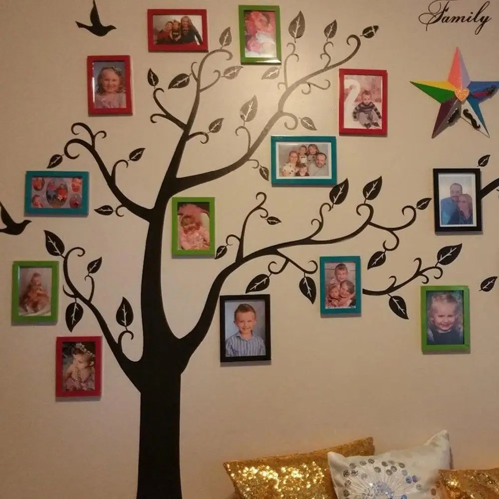 Настенная черная картина Houshold с изображением дерева память украшение для