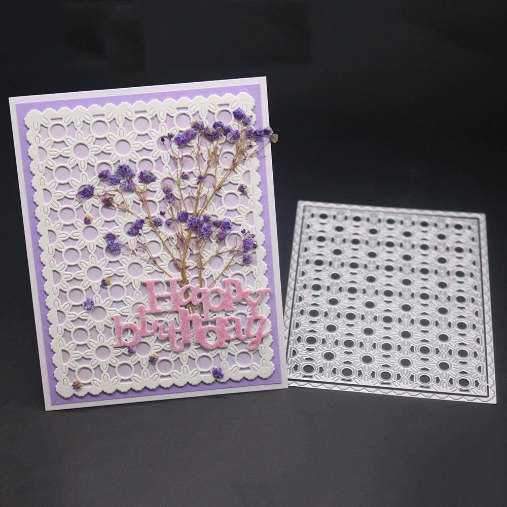 Square Hollow Out Frame Metal Cutting Dies Stencils Decorative Border for Art Paper Embossing Card Scrapbooking DIY Decoration |