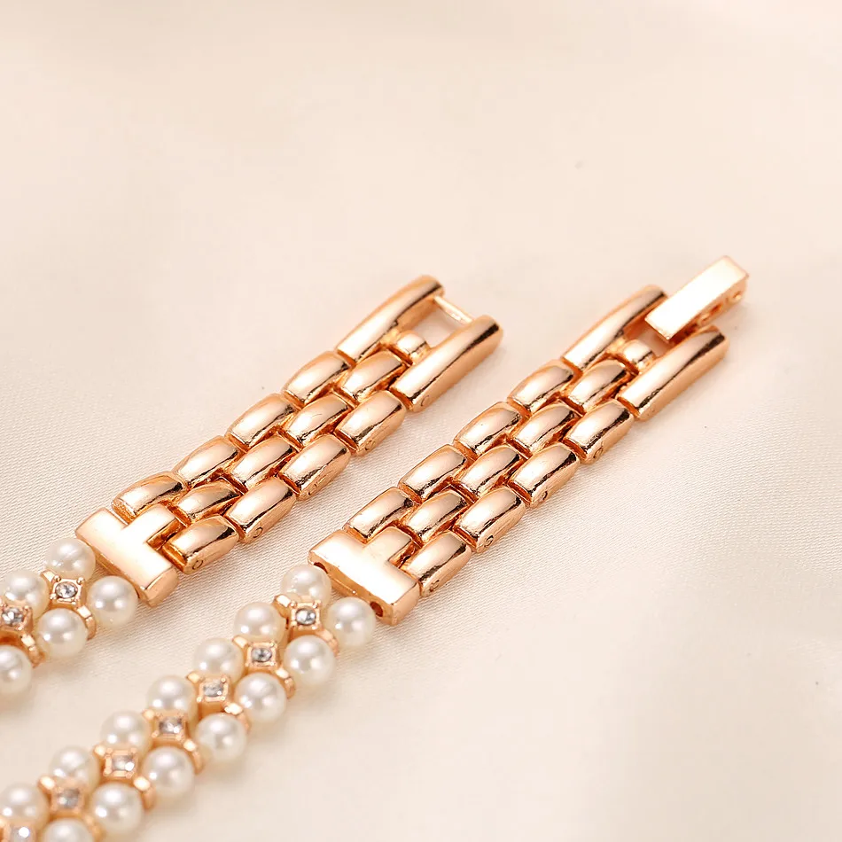 

Womens Watch Quartz Watch Women Gold Pearl Jewelry Steel Bracelet Wristwatch Crystal Casual Pearl Women Watch Elegant Ladies