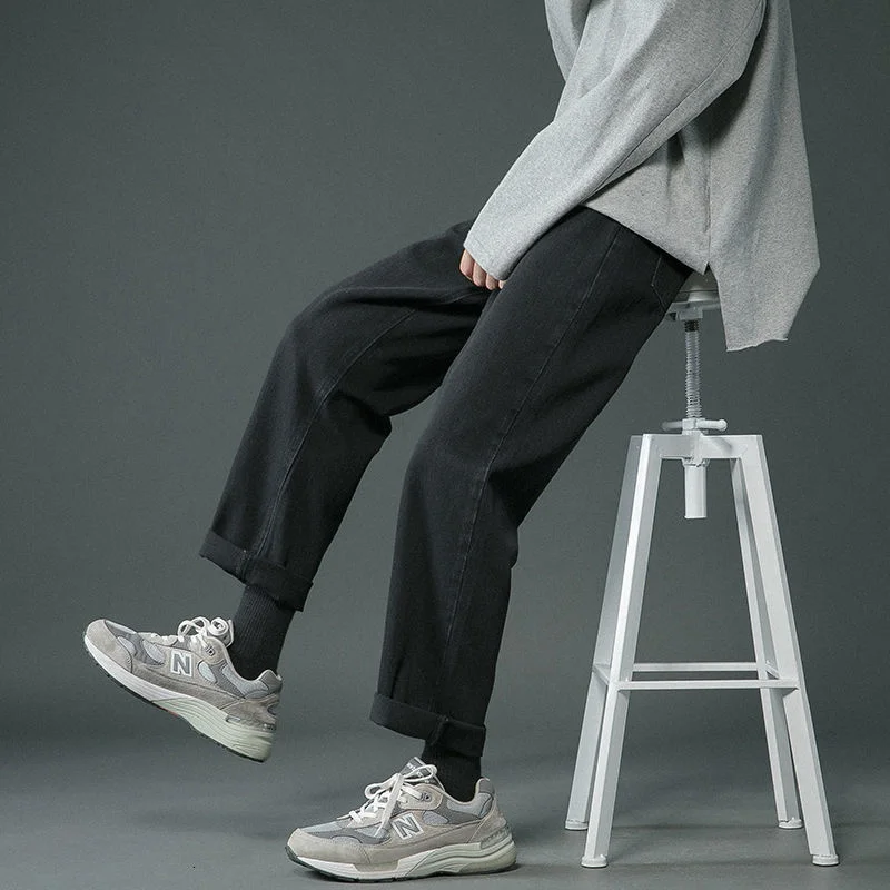 Privathinker  6 Colors Men's Straight Jeans Streetwear Hip Hop Man Casual Denim Pants 2021 Male Cargo Pants Trousers